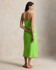 Beaded-Trim Linen Slip Dress