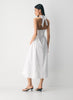 Cotton poplin halterneck maxi dress-bright white