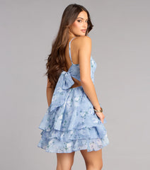 Brunch Plans Floral Chiffon Skater Dress