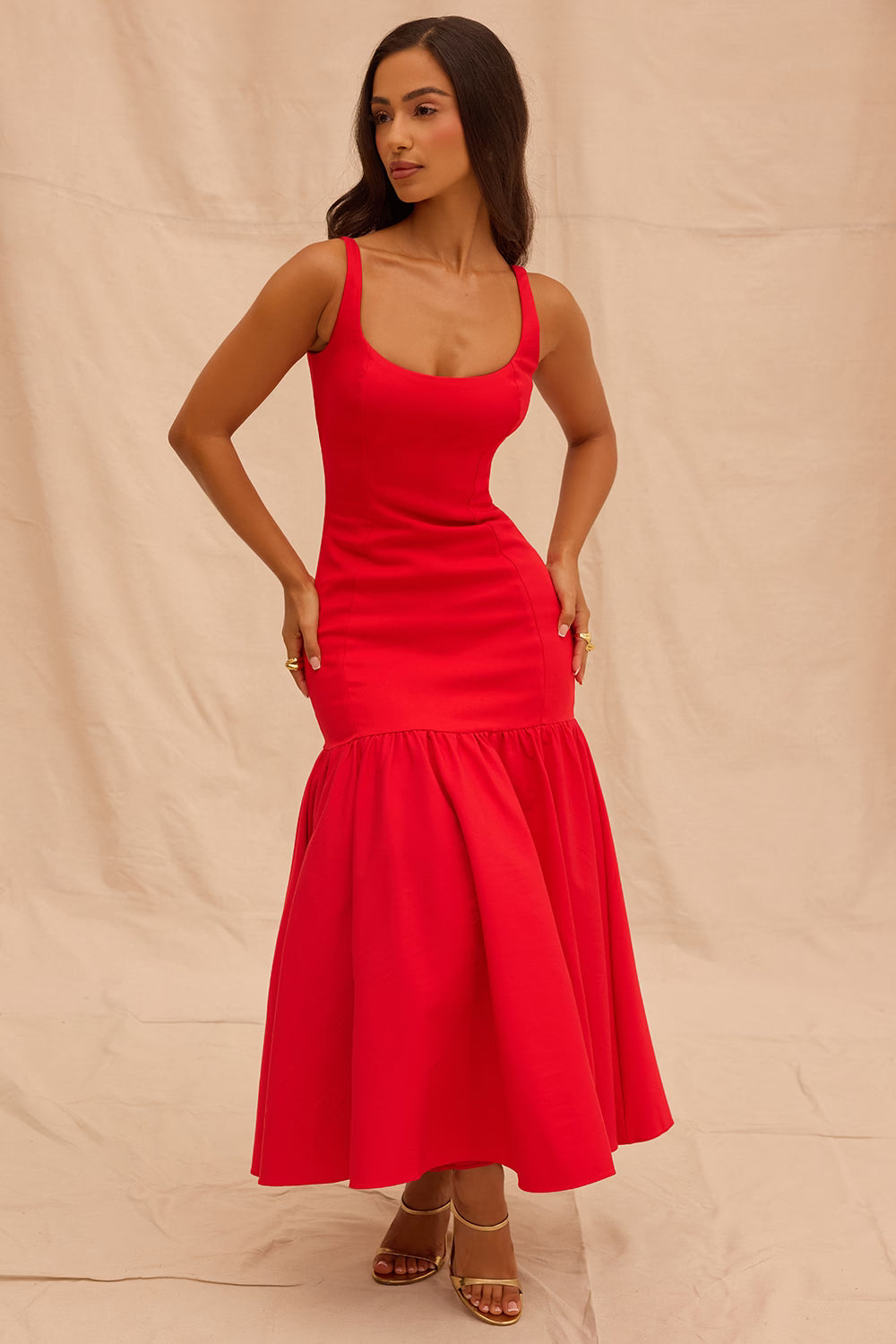 Elliatt Valencia Tiered Halter Gown