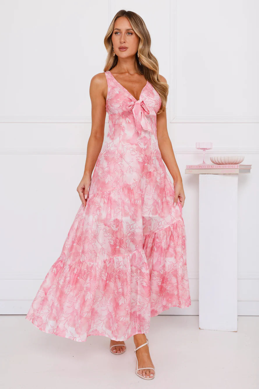 Palm Breeze Maxi Dress Pink