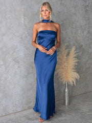 Satin Tube Maxi Dress