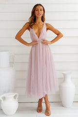 Summer Cinderella Midi Dress Lilac