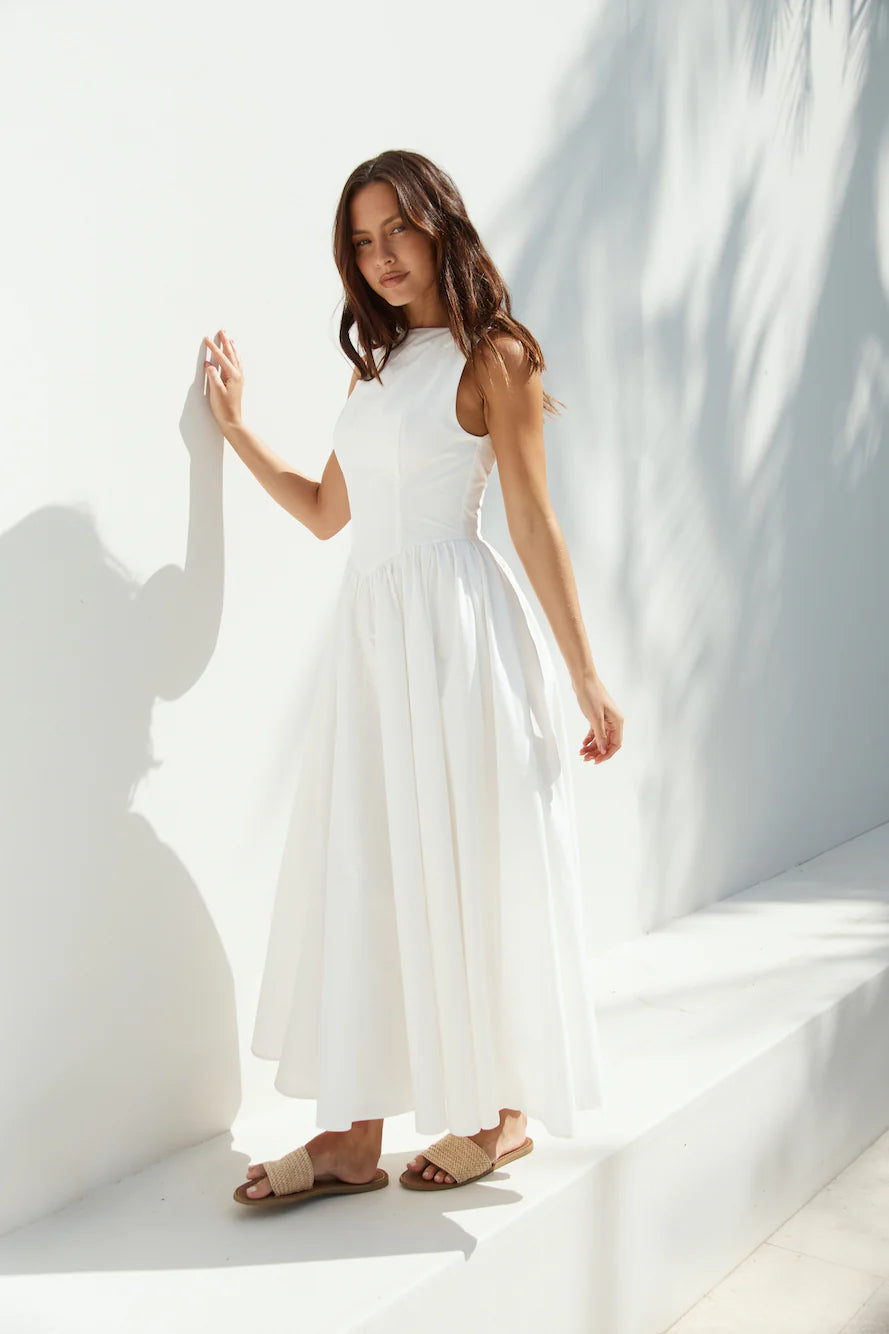 Dawn's Embrace Maxi Dress White