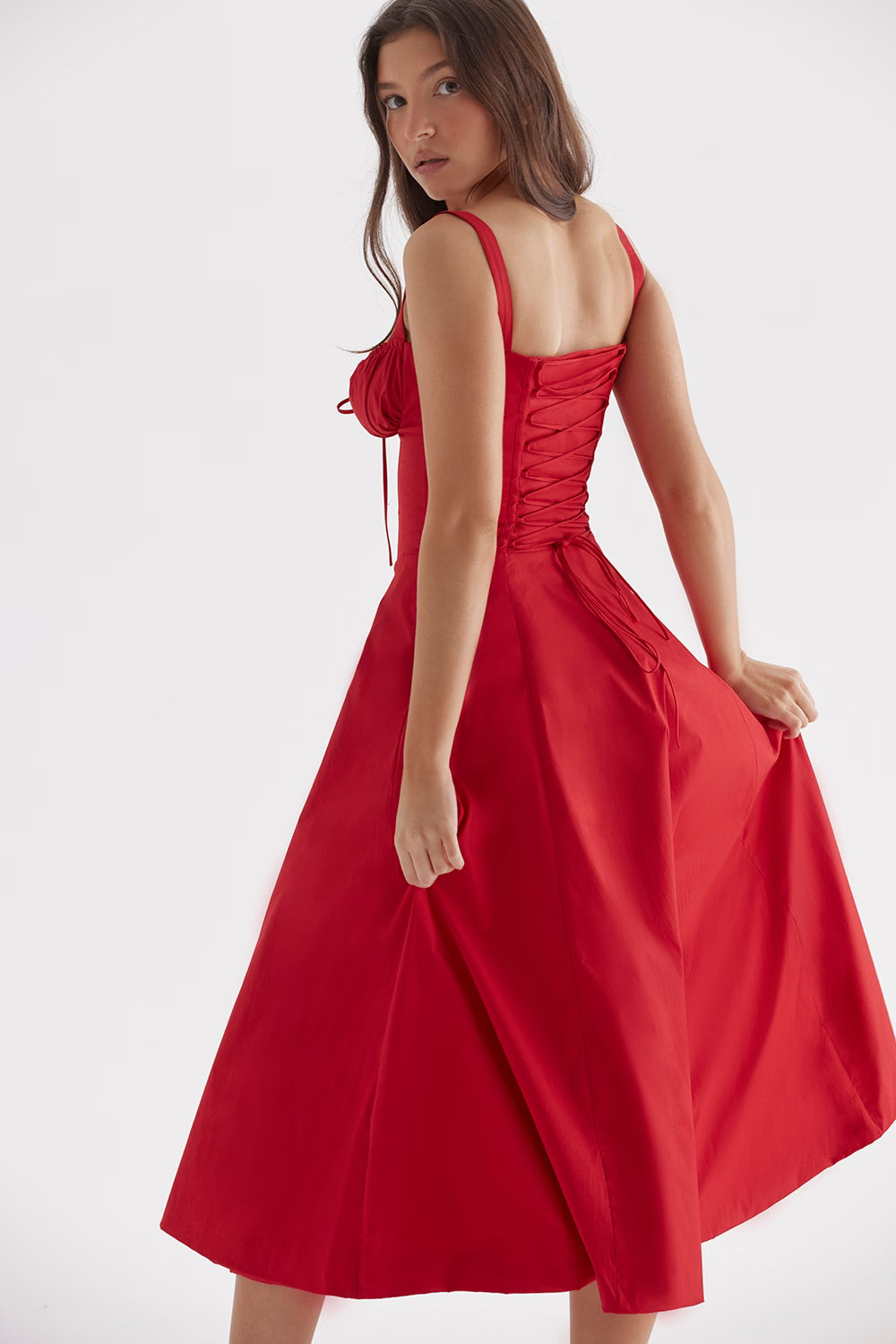 red rose bustier sundress