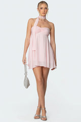 Pheona Strapless Scarf Mini Dress