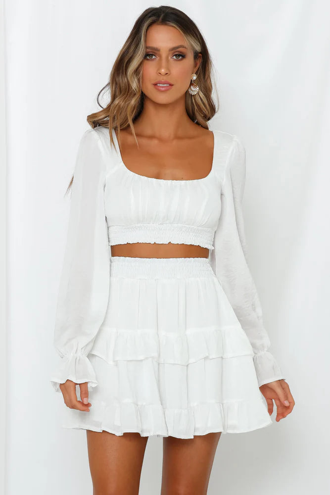 On Screen Skirt White