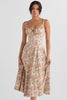 peony print bustier sundress