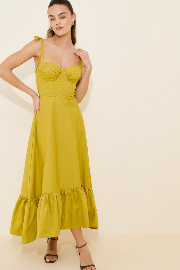 Sleeveless Corset Maxi Dress