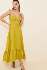 Sleeveless Corset Maxi Dress