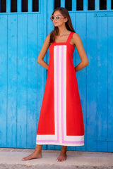 Sea Resort Colorblock Maxi Dress