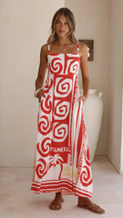Elaine Maxi Dress - Palmeras Print