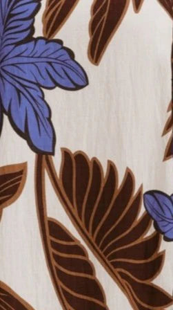 Bethani Mini Dress - Chocolate/Blue Palm
