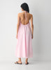 Linen halterneck maxi dress