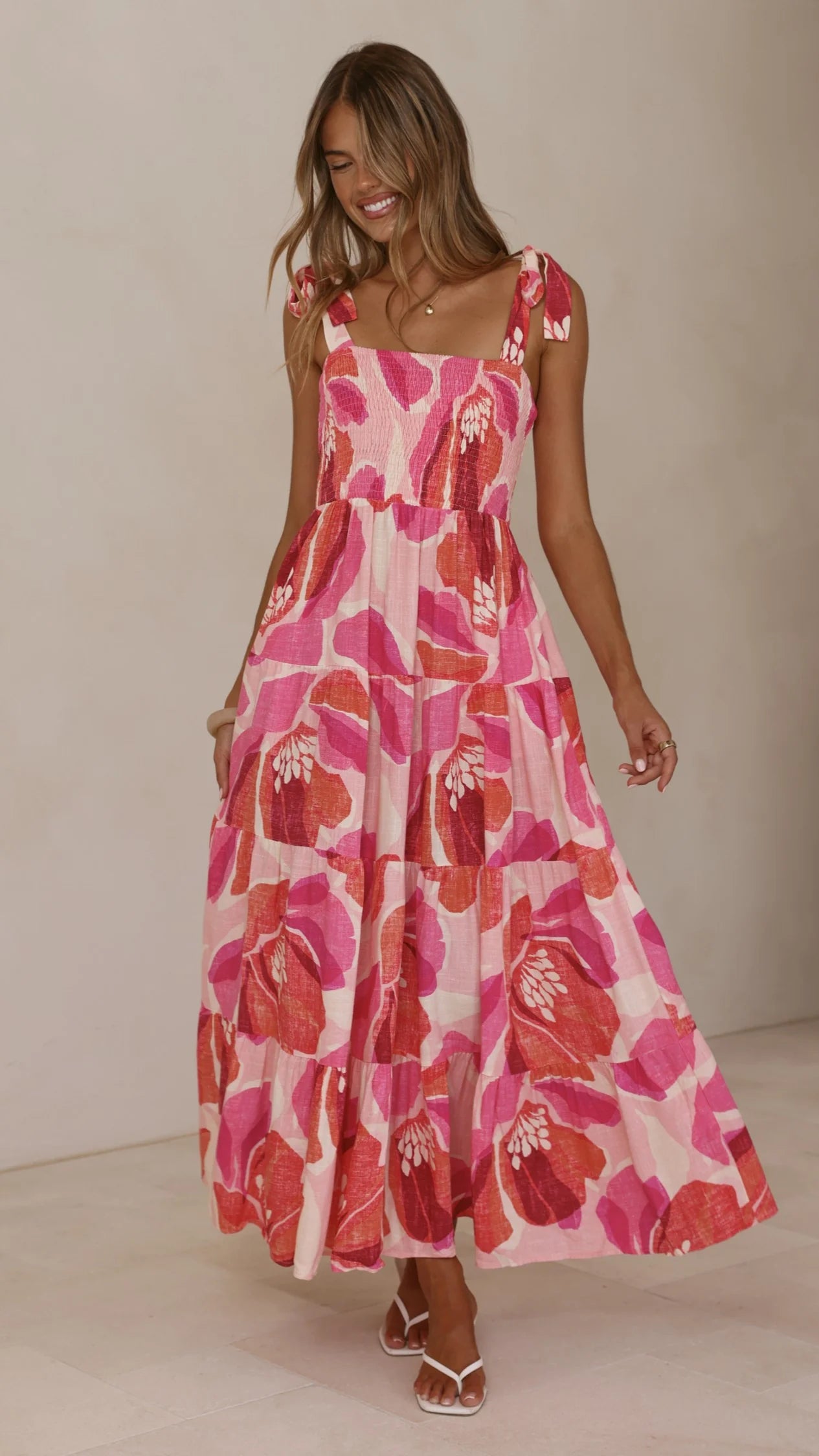 Maille Tiered Maxi Dress - Rosalie Print