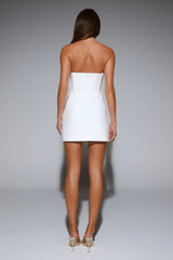 The Corset Strapless Mini Dress White