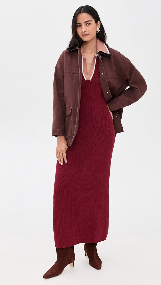Boucle Polo Dress