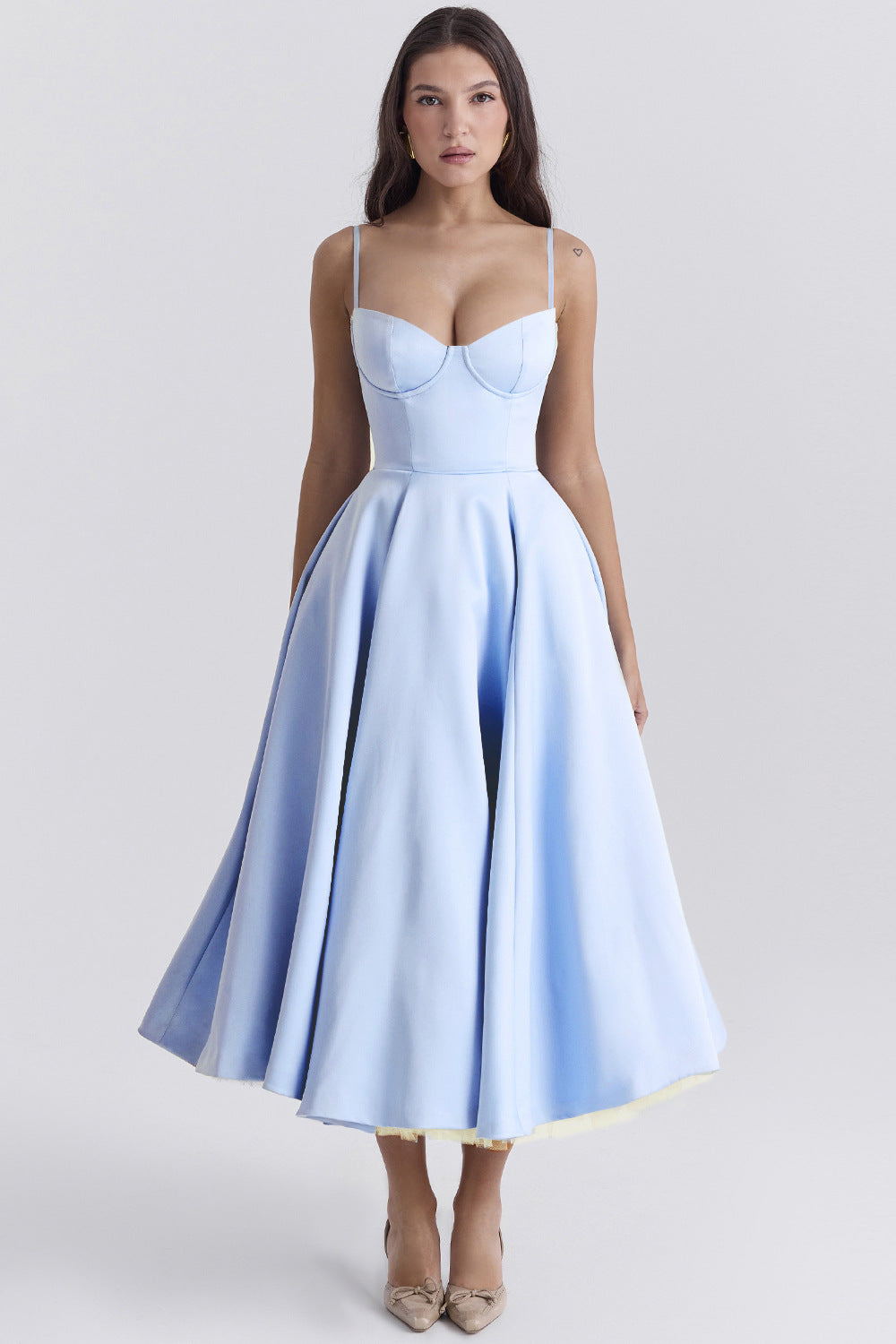 High-End Princess Dress French Mesh Big Double-Layer Suspender Dress