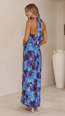 Oralia Maxi Dress - Blue Floral