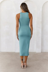 BASE Repeat After Me Midi Dress Teal