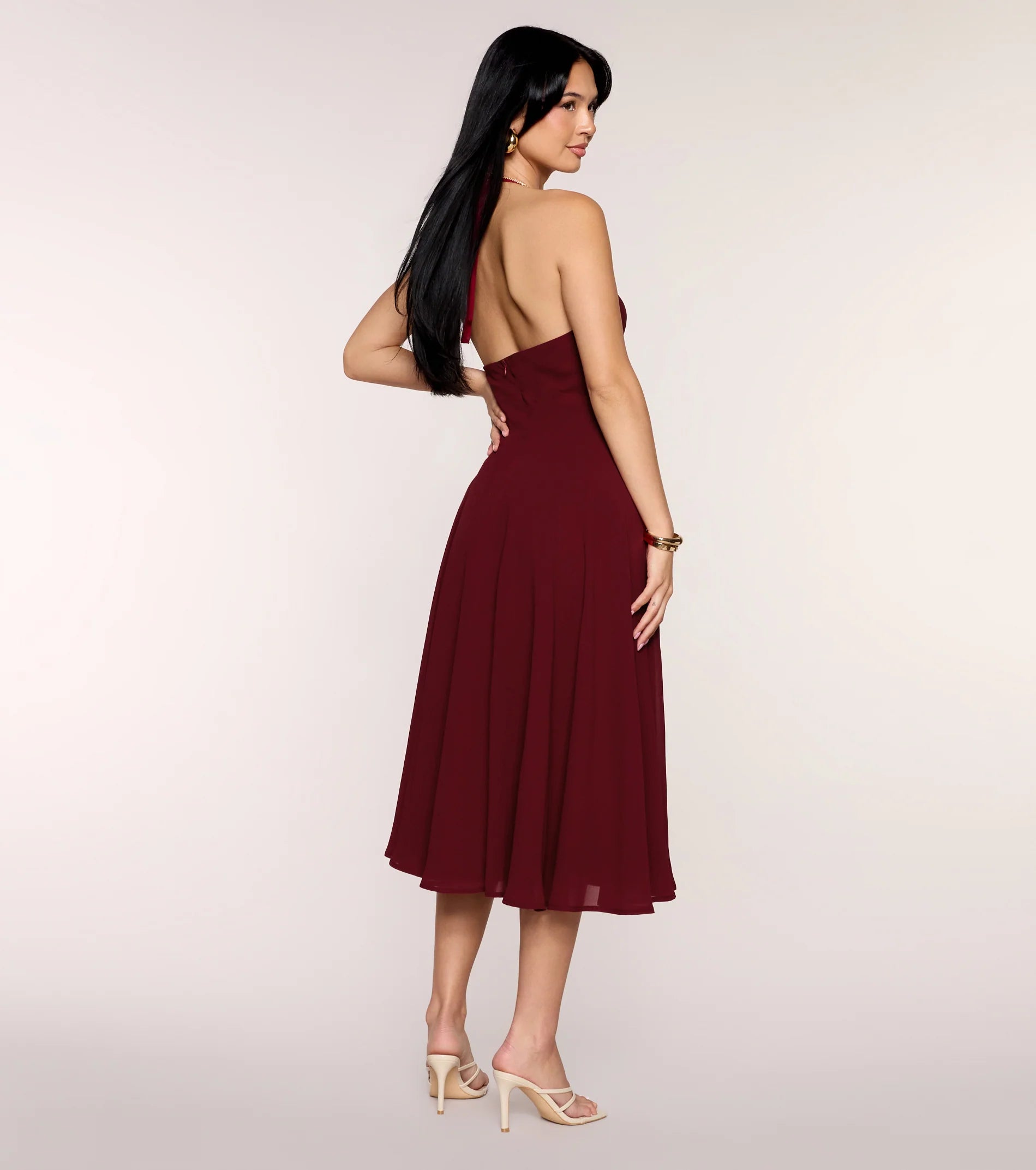 Effortless Grace Chiffon Midi Dress
