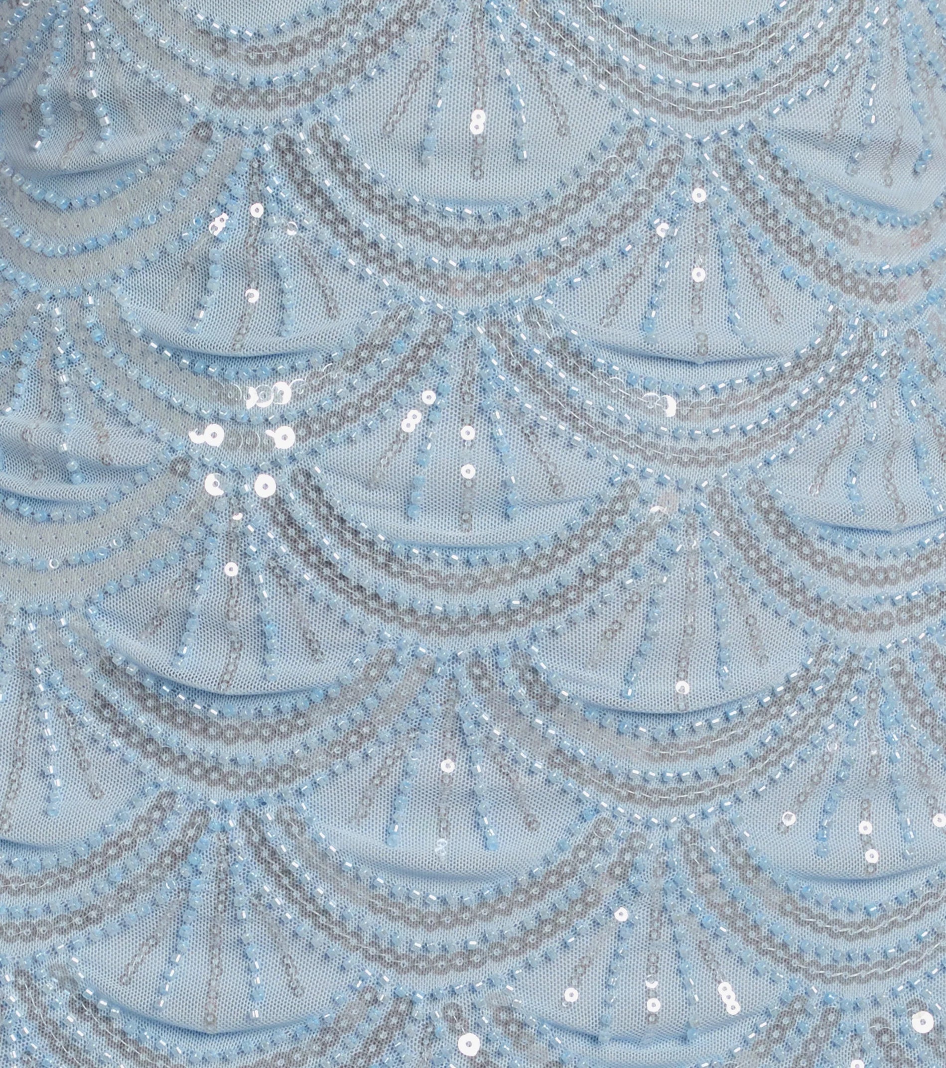 Lilah Beaded Scallop Mini Dress