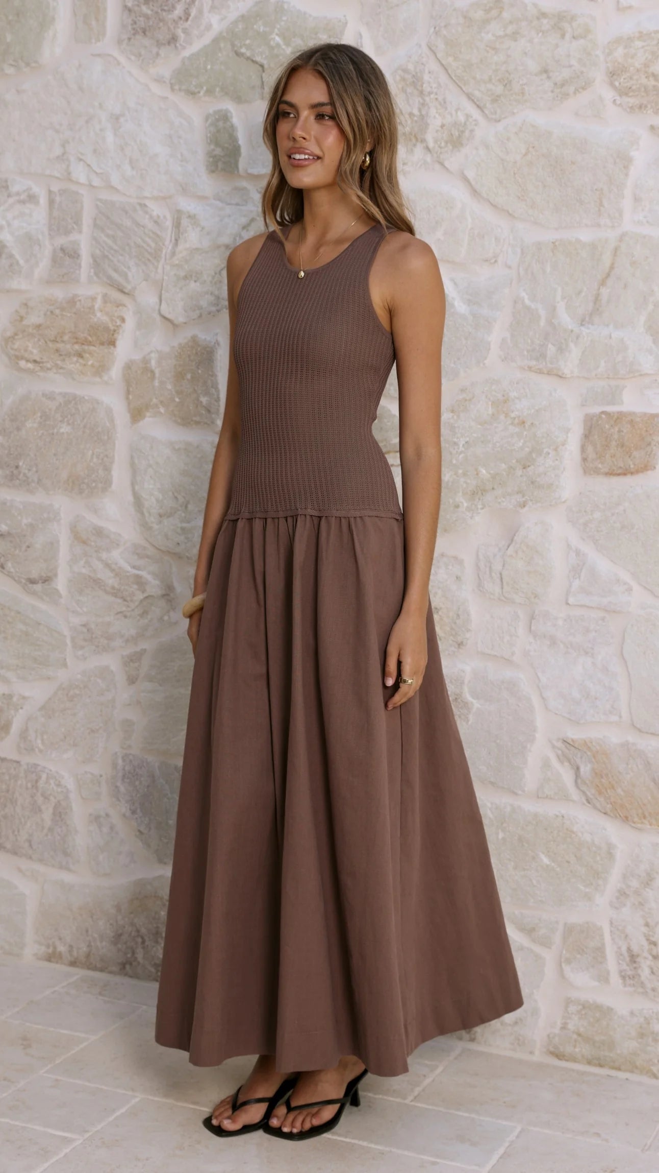Arden Maxi Dress - Chocolate
