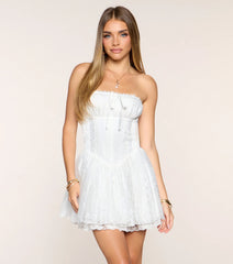City Darling Lace Skater Mini Dress