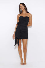 One Night In Spain Mesh Mini Dress Black