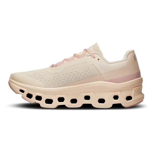 On Cloudmonster-Tan/Pink