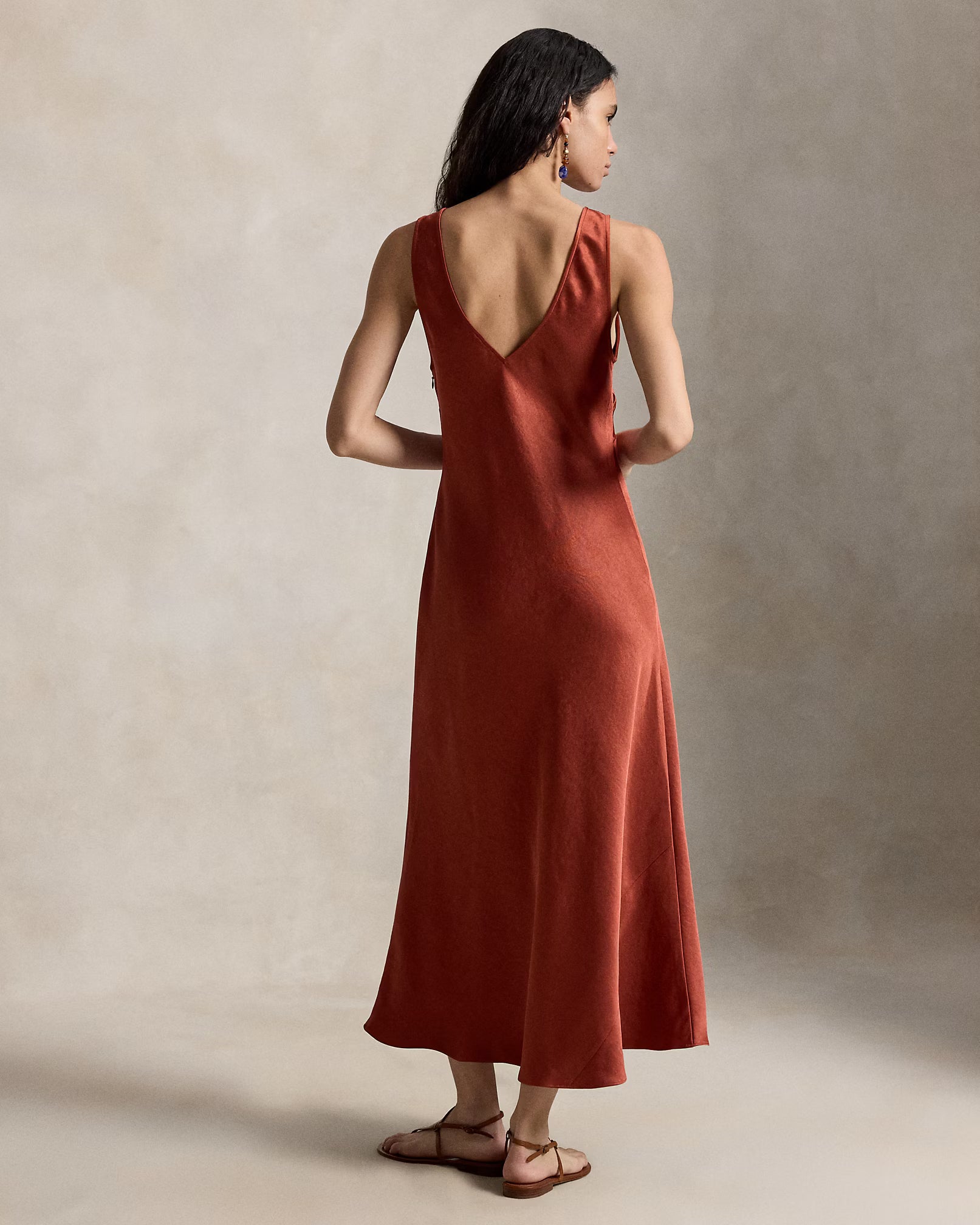 Satin Paneled Dress