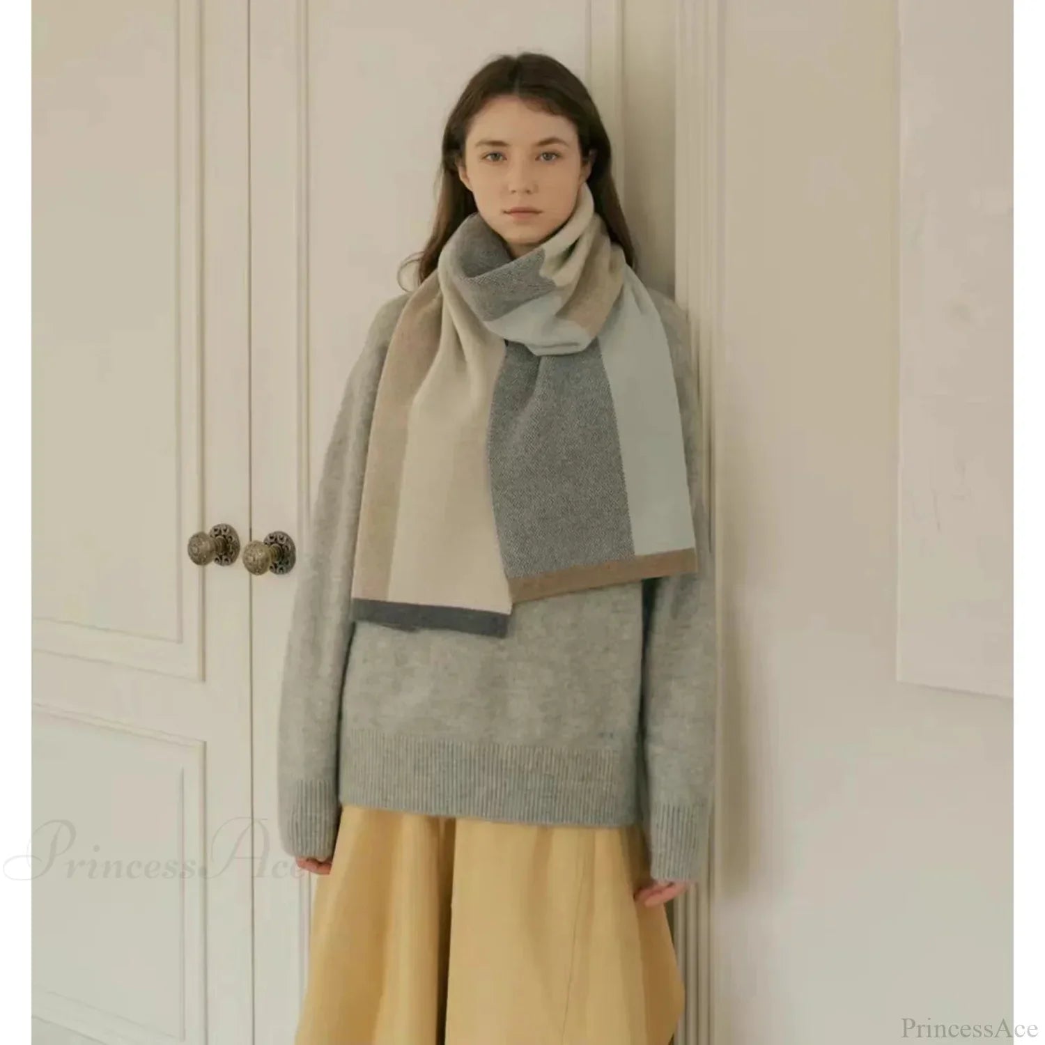 Cashmere Winter Scarf for Women - Designer Knit Warmth