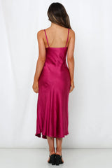 Asking For A Friend Midi Dress Fuchsia