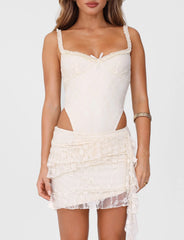 DEJA BODYSUIT - BEIGE : CHAMPAGNE : CHAMPAGNE LACE