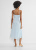 Chiffon tiered V-neck midi dress— glimmer