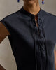 Lace-Up Satin Dress