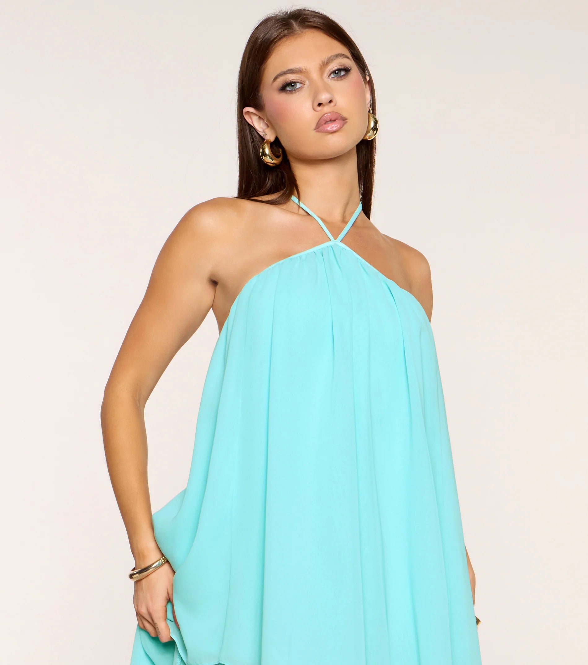 Flirt In Motion Chiffon A-Line Mini Dress