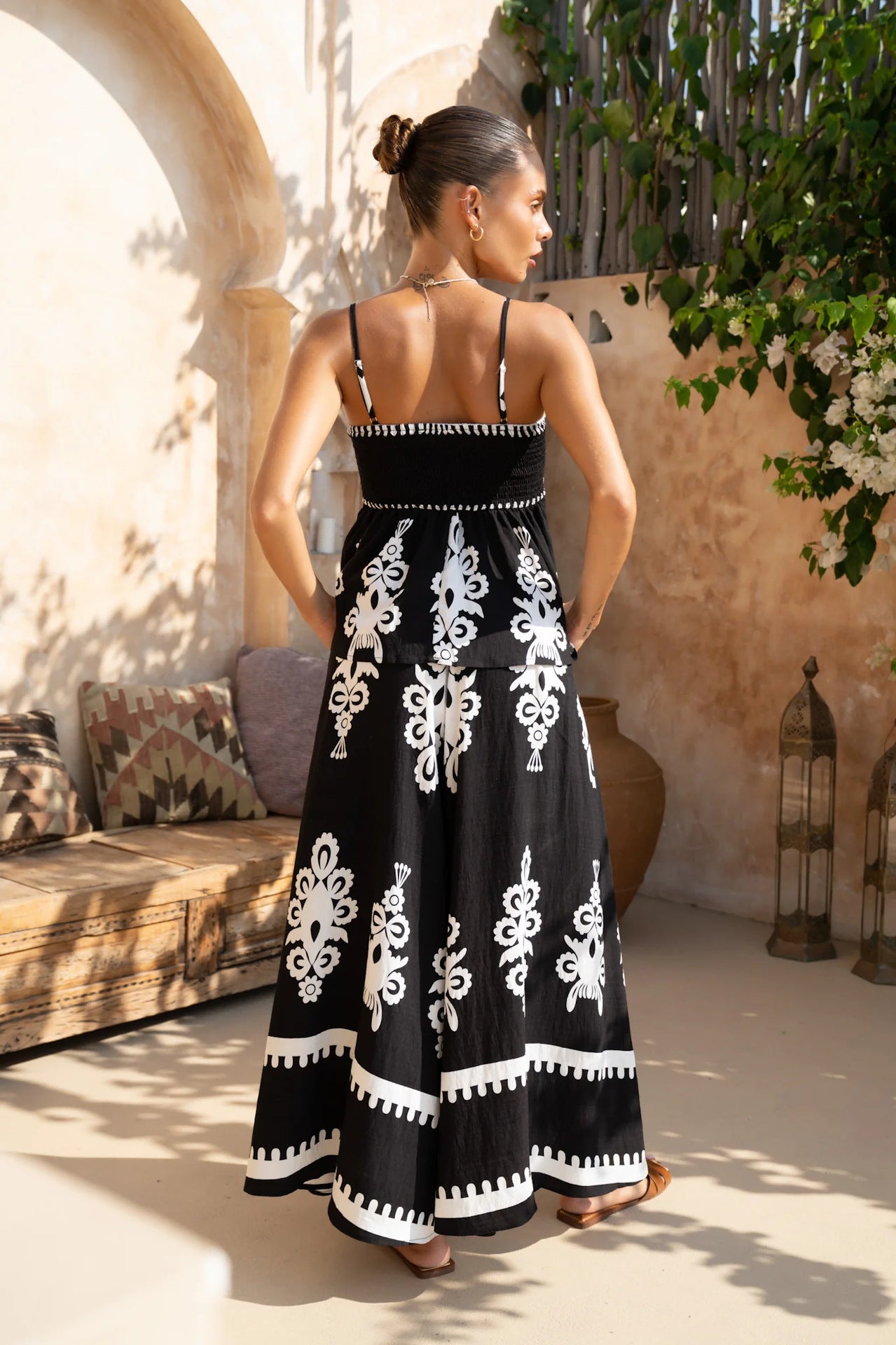 Pankh Hadley Fitted Printed Cami Top and Pant Two-Piece Set