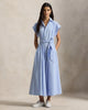 Striped Belted Cotton Shirtdress
