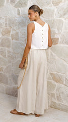 Persephone Crop Top - White