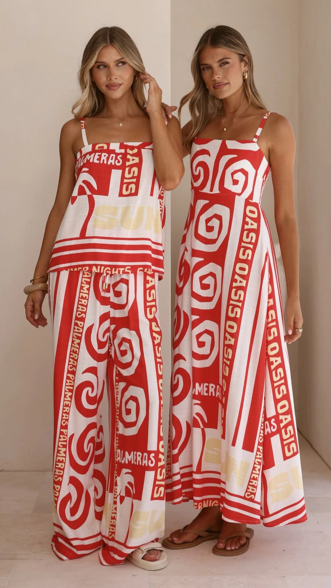 Elaine Maxi Dress - Palmeras Print