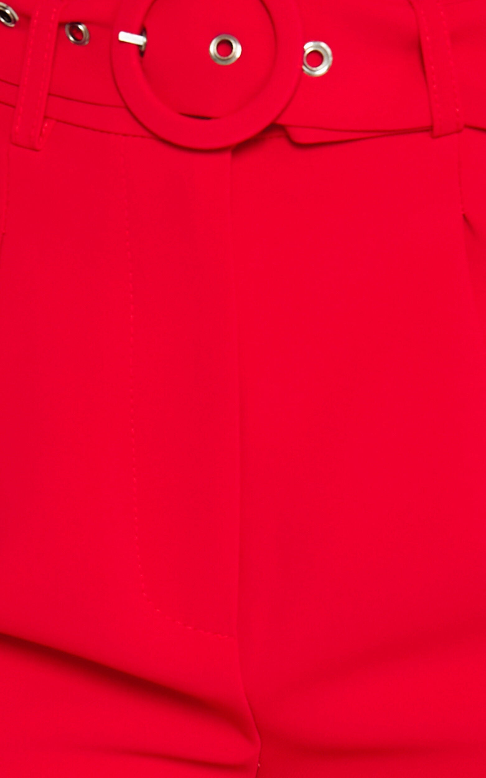 Reyna Two Piece Set - Crop Top and Tailored Pants Set in Red
