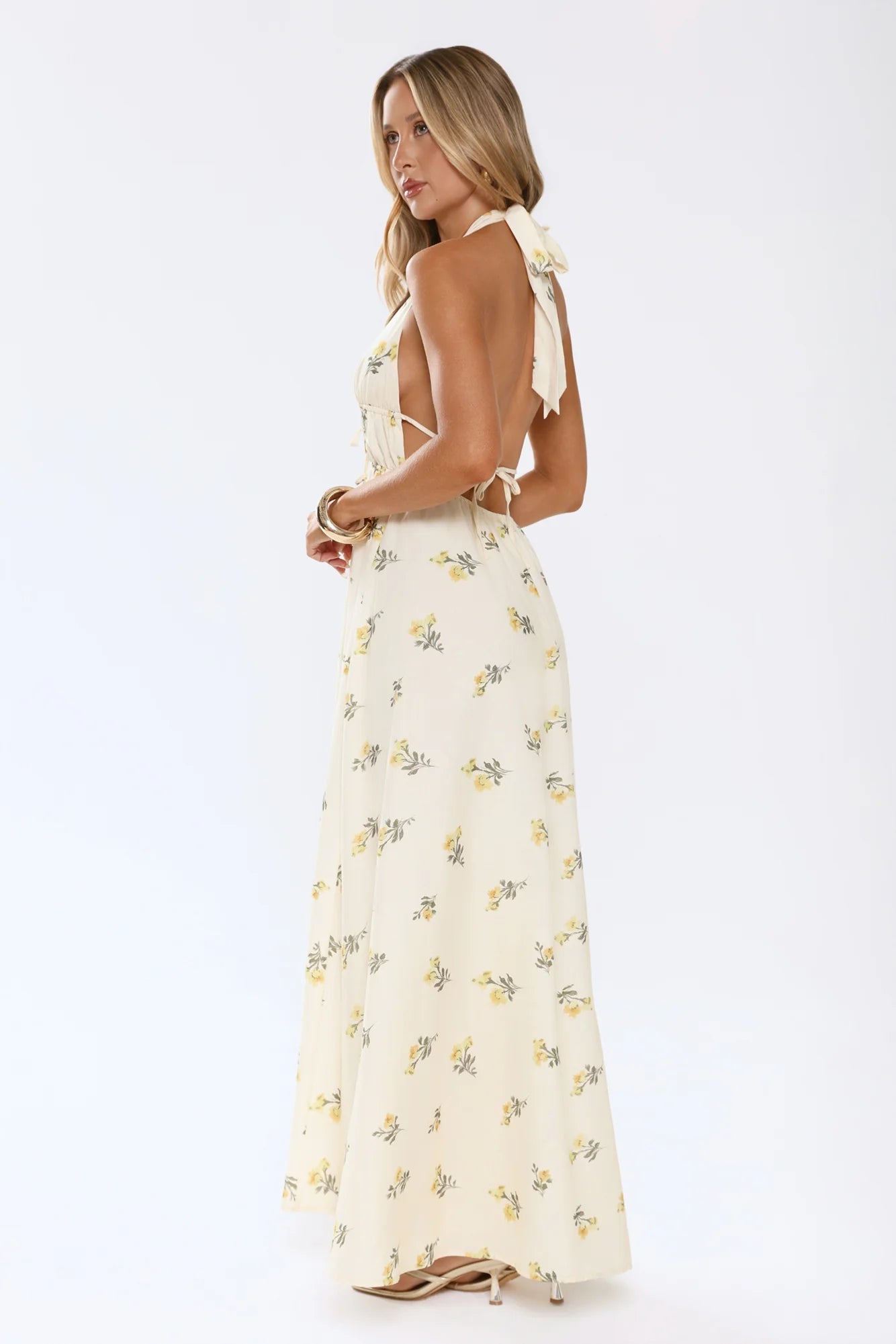 Sweet Reverie Halter Maxi Dress YellowSweet Reverie Halter Maxi Dress Yellow