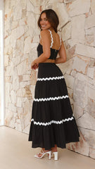 Hazel Blues® |  Contrast Trim Cami and Maxi Skirt Set