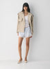 Double satin shorts with lace trim