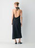 Drapey satin halter top