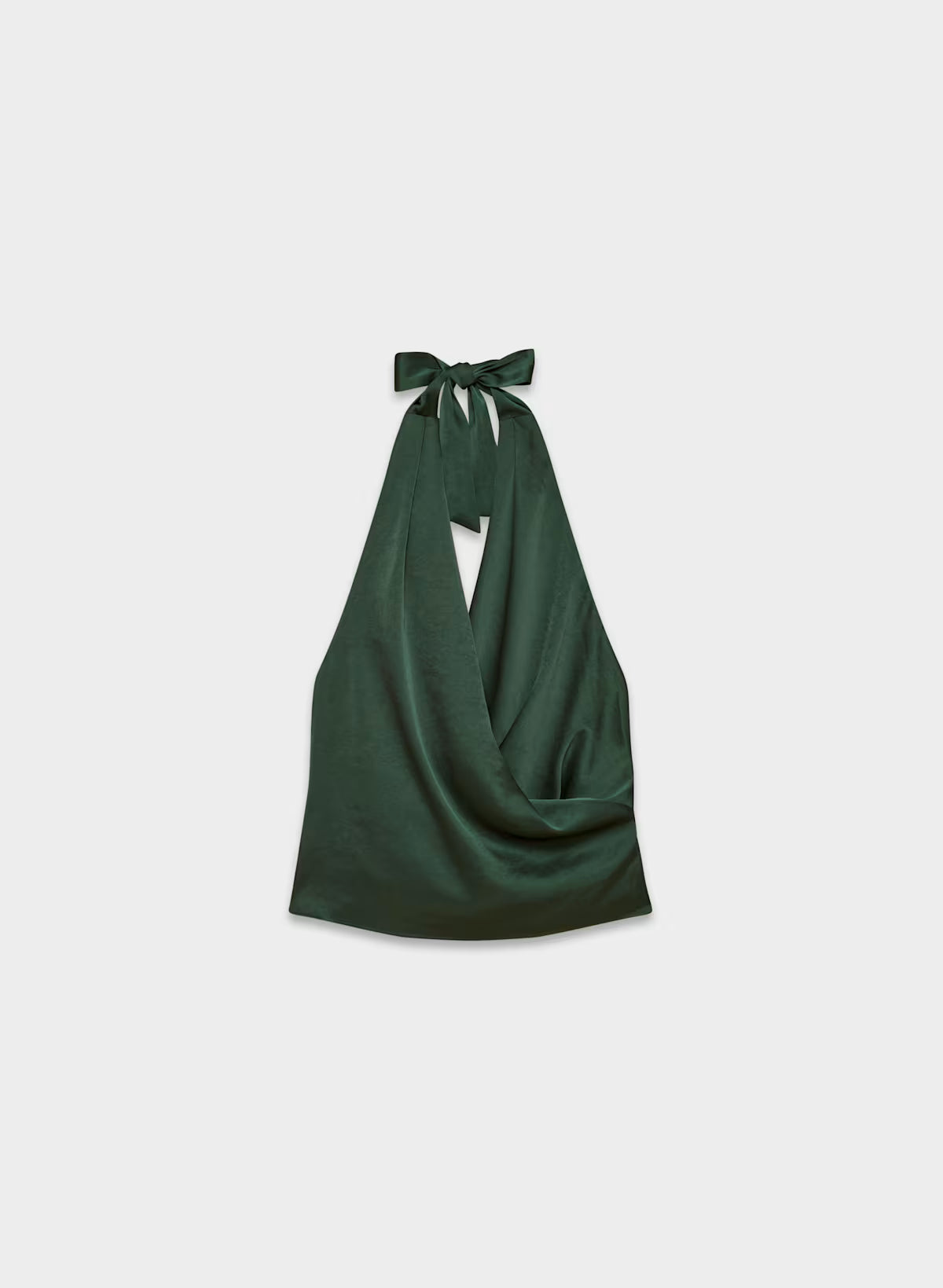 Drapey satin halter top