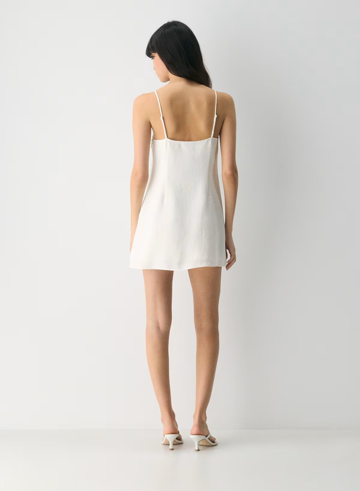 Sixth Dress  -Linen squareneck mini dress
