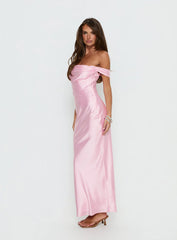 Azura Off The Shoulder Maxi Dress Pink