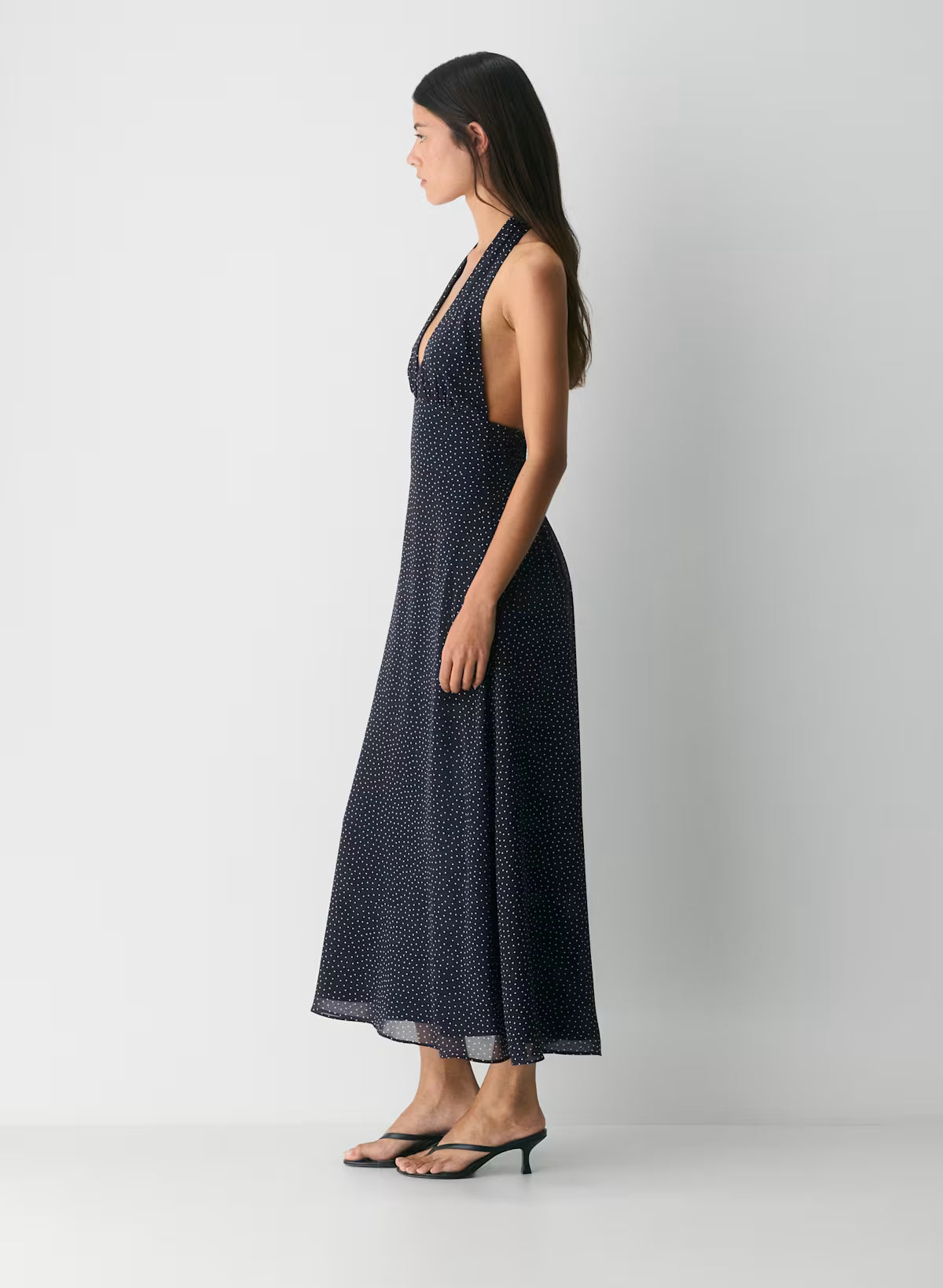 Orchard Halter Dress-admiral/white